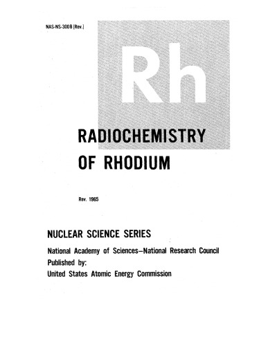 The radiochemistry of rhodium