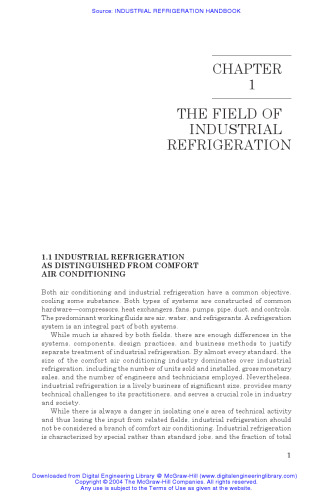Industrial refrigeration handbook