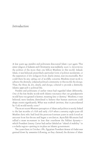 Religion and state : the Muslim approach to politics