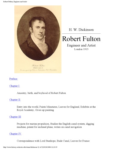 Robert Fulton, engineer and artist; his life and works