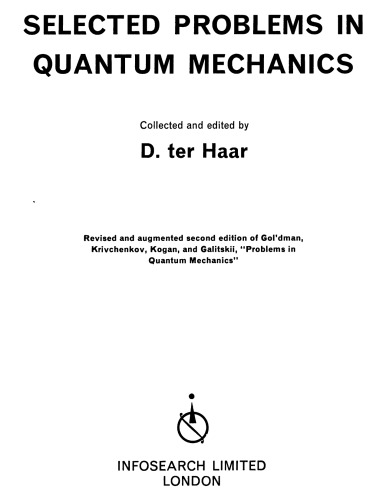Selected problems in quantum mechanics