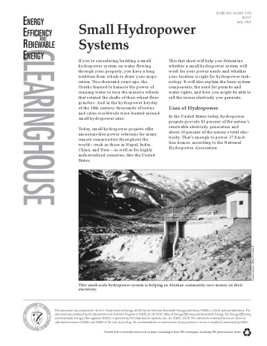 Small hydropower systems