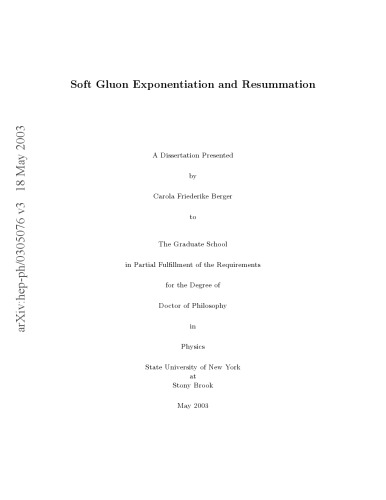 Soft gluon exponentiation and resummation