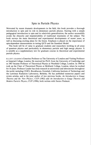 Spin in particle physics