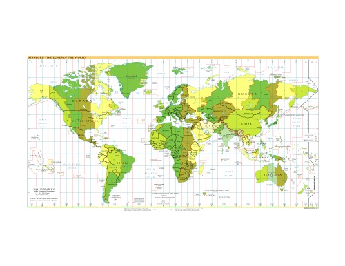 Standard time zones of the world
