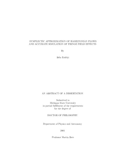 Symplectic approximation of Hamiltonian flows and accurate simulation of fringe field effects