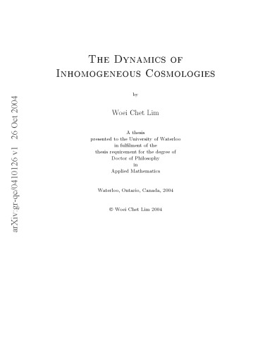 The dynamics of inhomogeneous cosmologies