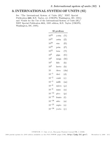 The international system of units (SI)