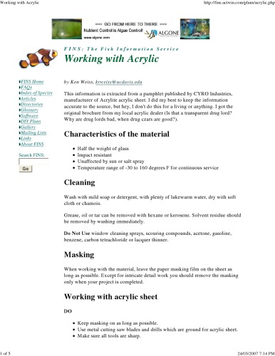 Working with acrylic