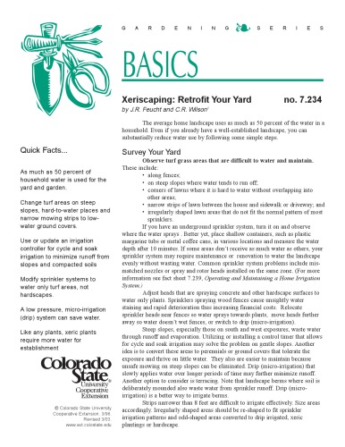 Xeriscaping : retrofit your yard