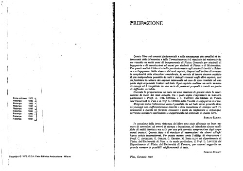 Fisica generale : meccanica, acustica, termologia, termodinamica, teoria cinetica dei gas