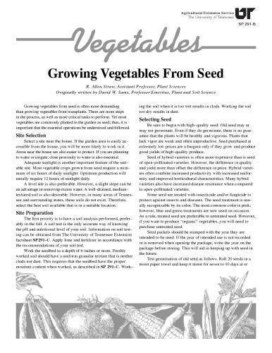 Growing herbs and vegetables : from seed to harvest