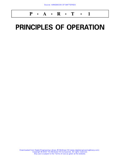 Handbook of batteries