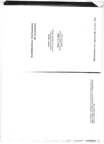 Mathematical foundations of elasticity