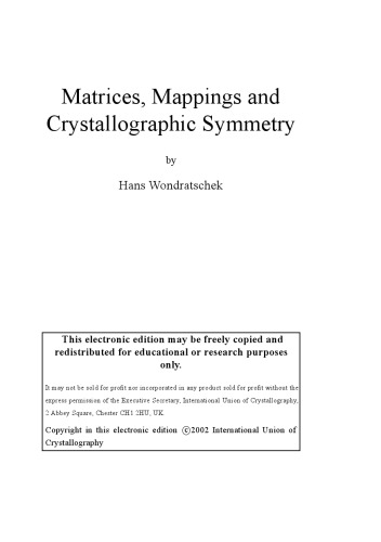 Matrices, mappings and crystallographic symmetry