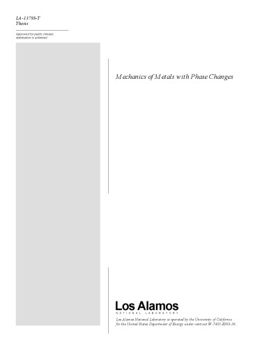 Mechanics of Metals with Phase Changes