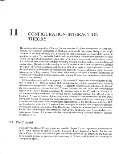 Molecular electronic-structure theory part 2