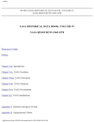 NASA historical data book, volume IV : NASA resources 1969-1978