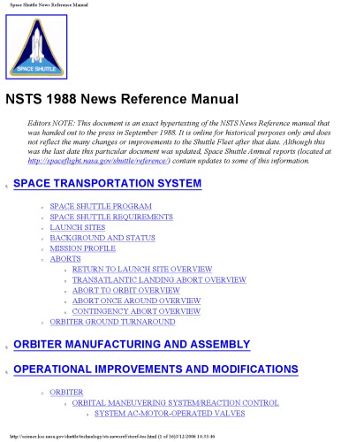 NSTS 1988 News Reference Manual