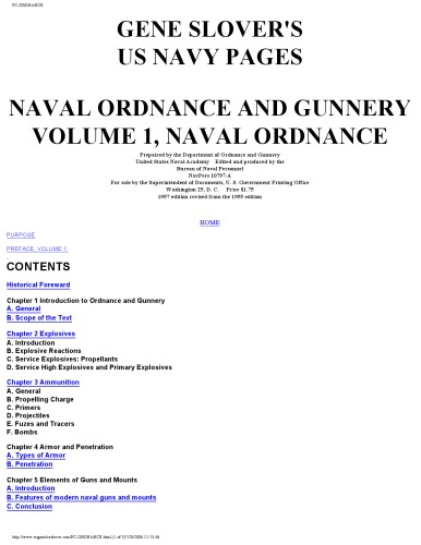 Naval ordnance and gunnery