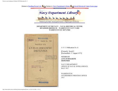 Notes on anti-submarine defenses