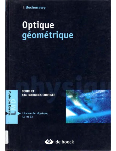 Optique géométrique : cours et exercices corrigés