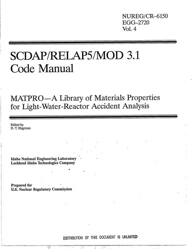 SCDAP/RELAP5/MOD3.1 code manual