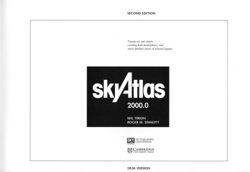 Sky atlas 2000.0 : twenty-six star charts, covering both hemispheres, and seven detailed charts of selected regions