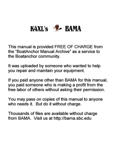 Stancor Radio Transmitter and Receiver, John Clemens [schematic and specs ]