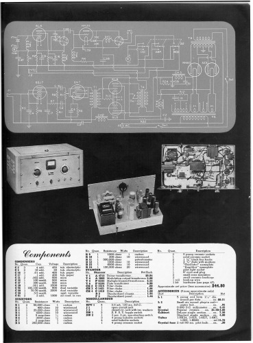 Stancor Radio Transmitter and Receiver, John Clemens [schematic and parts only ]