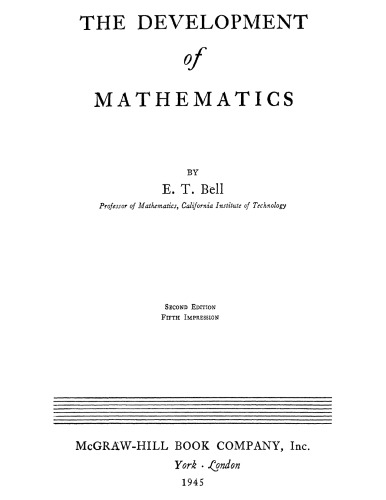 The development of mathematics
