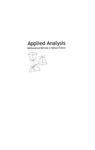 Applied Analysis: Mathematical Methods in Natural Science