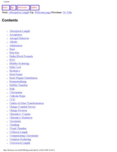 The particle detector briefbook