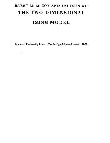 The two-dimensional Ising model