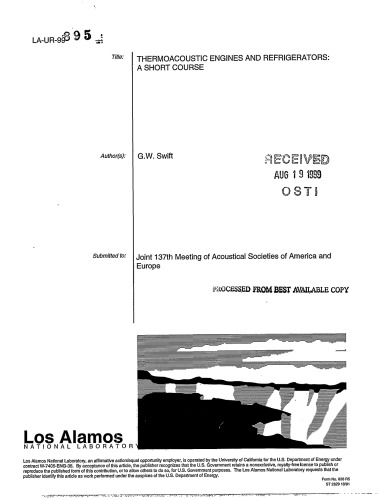 Thermoacoustic Engines and Refrigerators: A Short Course