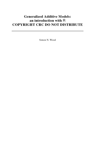 Generalized Additive Models: An Introduction with R