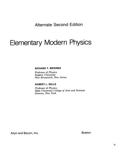 Elementary Modern Physics