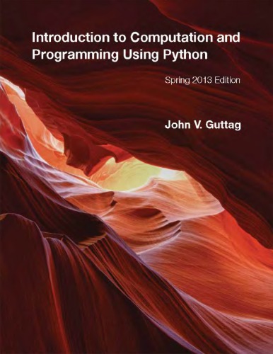 Introduction to computation and programming using Python