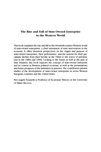 The rise and fall of state-owned enterprise in the western world