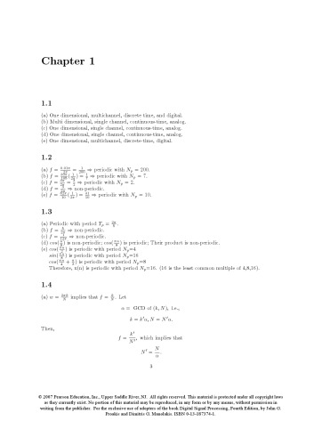 Instructor solution manual for Digital signal processing