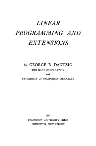 Linear programming and extensions
