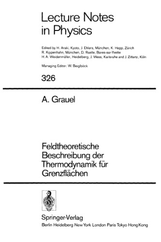Feldtheoretische Beschreibung der Thermodynamik für Grenzflächen