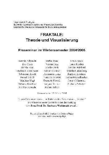 Fraktale: Theorie und Visualisierung