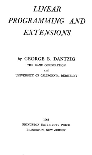 Linear programming and extensions