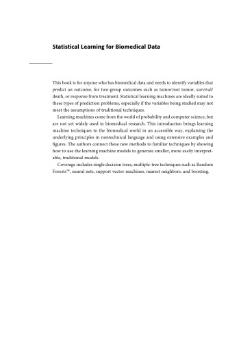 Statistical learning for biomedical data