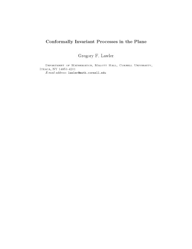 Conformally invariant process in the plane