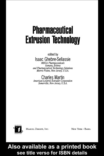 Pharmaceutical extrusion technology