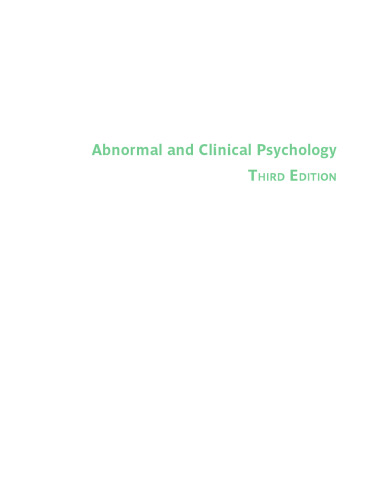 Abnormal and clinical psychology : an introductory textbook