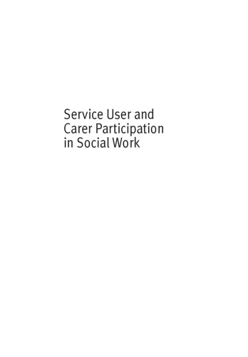 Service user and carer participation in social work
