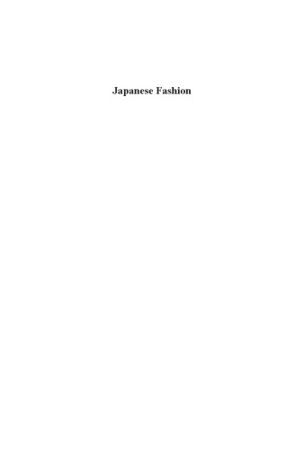 Japanese fashion : a cultural history